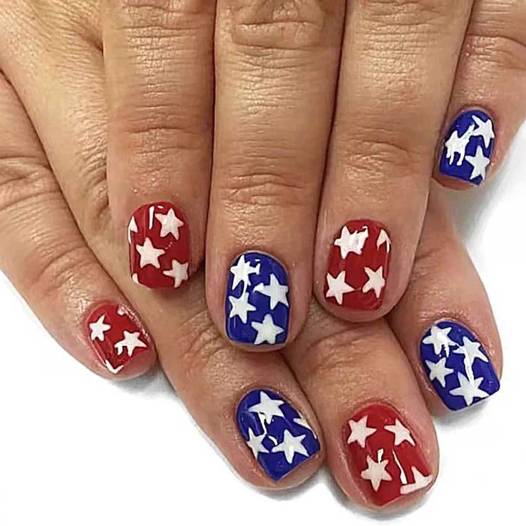 Patriotic Star-Themed Nail Art Kit