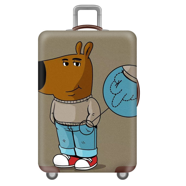 Unisex nano elastic suitcase cover with starry sky city motif, stretch protective cover for trolley luggage Stornfield