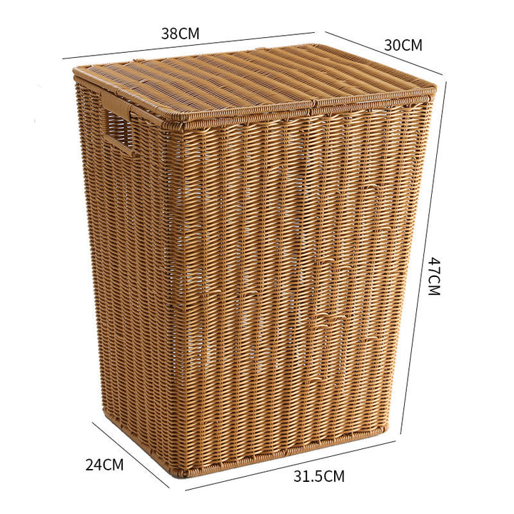 Handcrafted Rectangular Wicker Laundry Hamper Stornfield