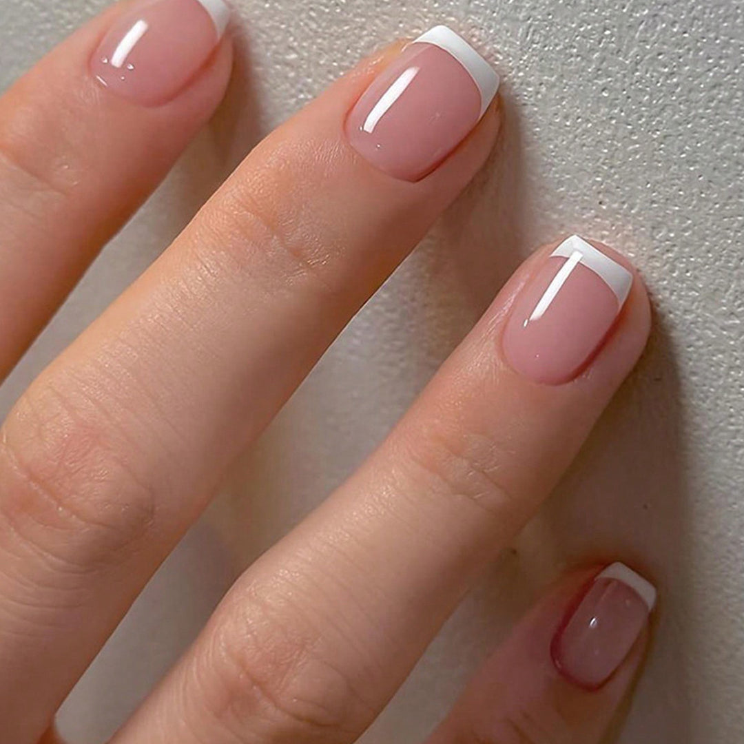 Elegant French Tip Nail Extensions Stornfield
