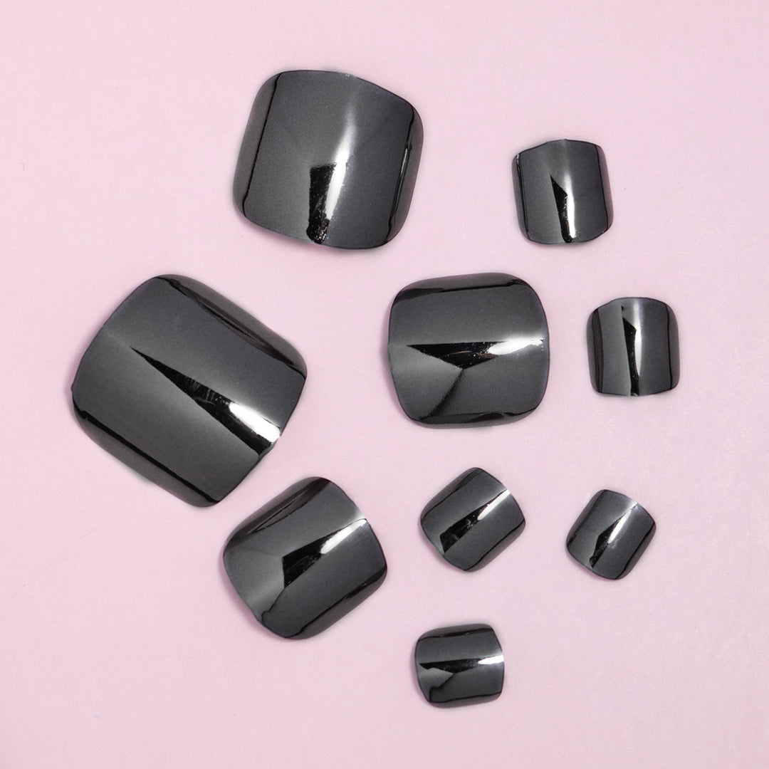 Premium Glossy Square Press-On Nails Stornfield