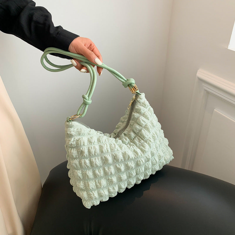 Plush Textured Satchel Bag