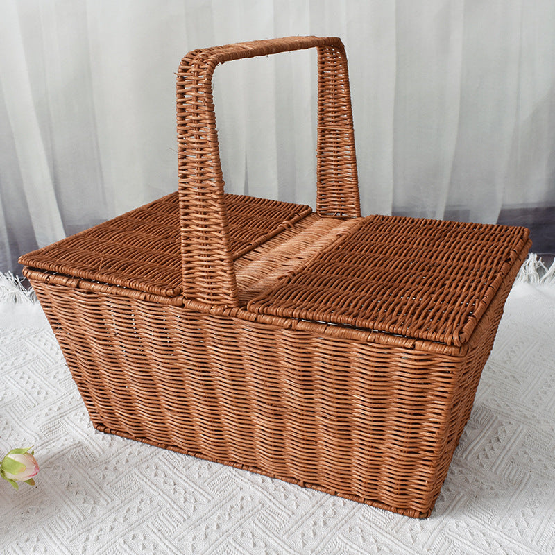 Handcrafted Woven Picnic Storage Basket Stornfield