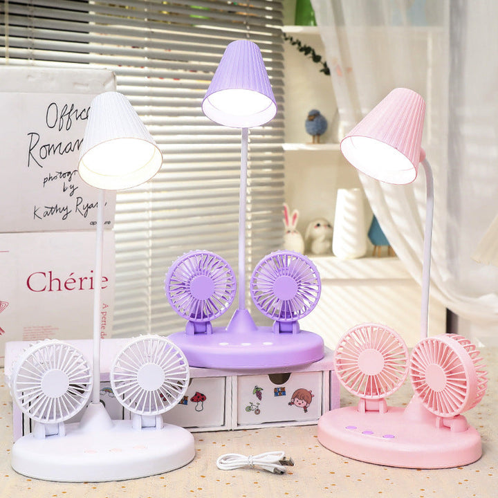 Women's multifunctional desk lamp with two integrated fans Stornfield