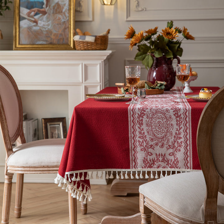 Bohemian Tassel Table Runner