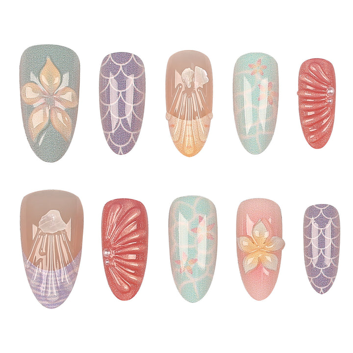 Artistic Press-On Nail Tips Set