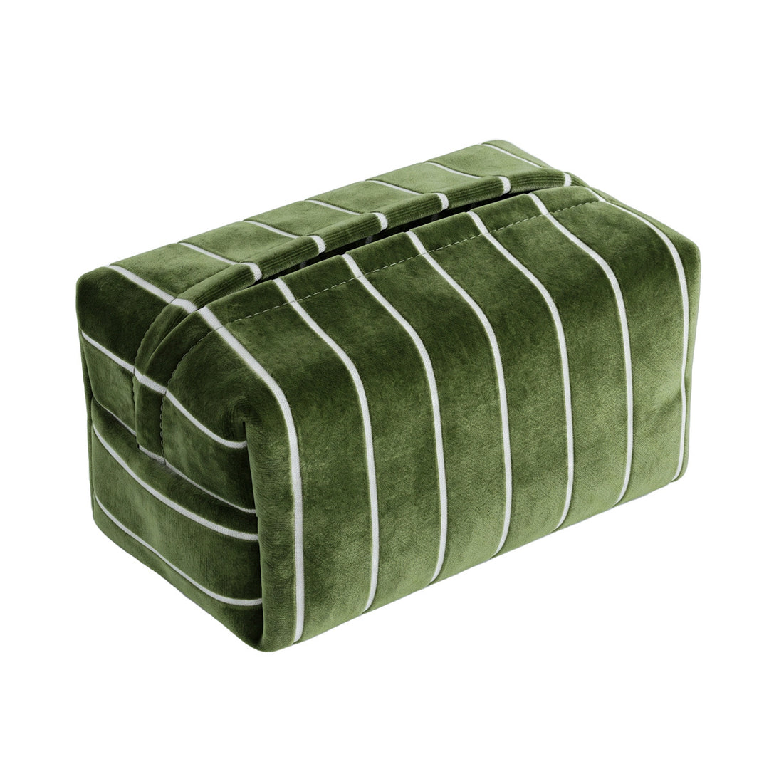 Decorative tissue box cover with botanical motif