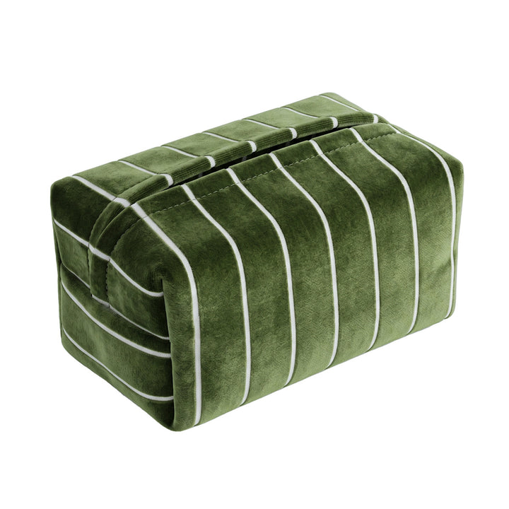 Decorative tissue box cover with botanical motif
