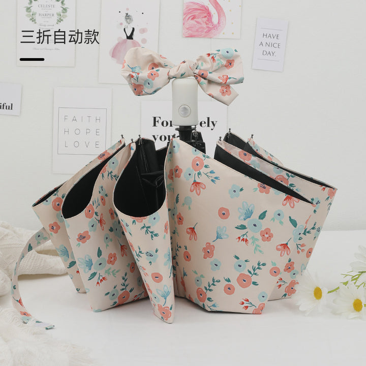 Women's Foldable Umbrella with Colorful Floral Patterns Stornfield