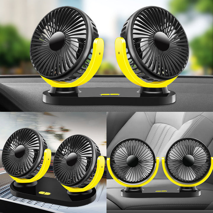 Dual-Head Rechargeable Desk Fan Stornfield
