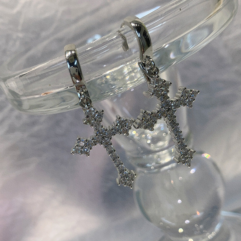 Elegant Cross Earrings with Sparkling Stones Stornfield