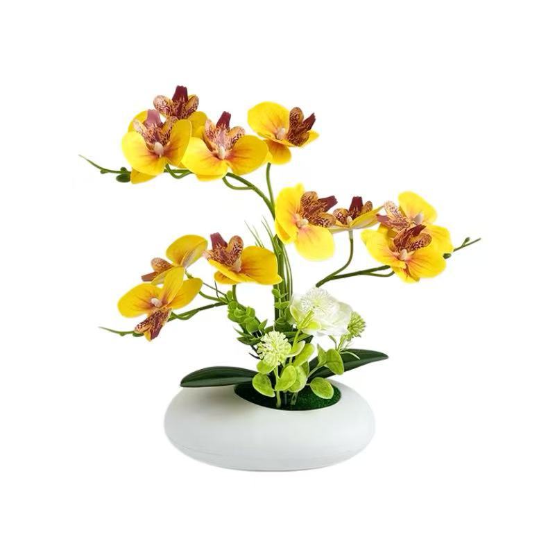 Lifelike Orchid Decorative Centerpiece