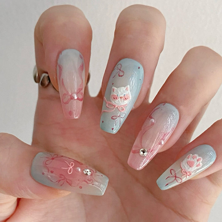 Artistic Press-On Nail Design