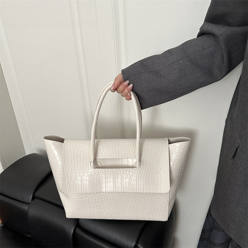 WoCrocodile Textured Structured Handbag Stornfield