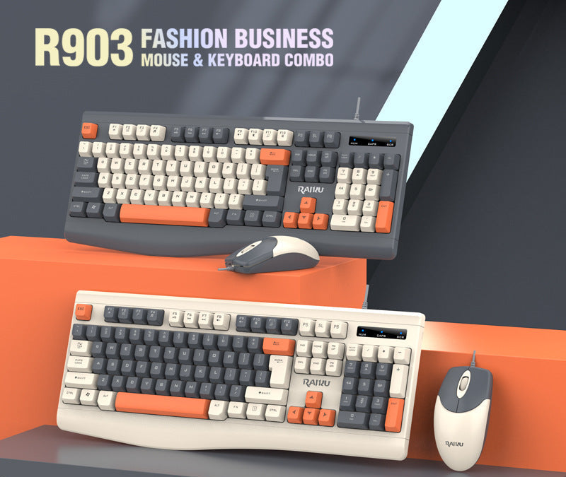 Wired Ergonomic Mechanical Keyboard and Mouse Set Stornfield