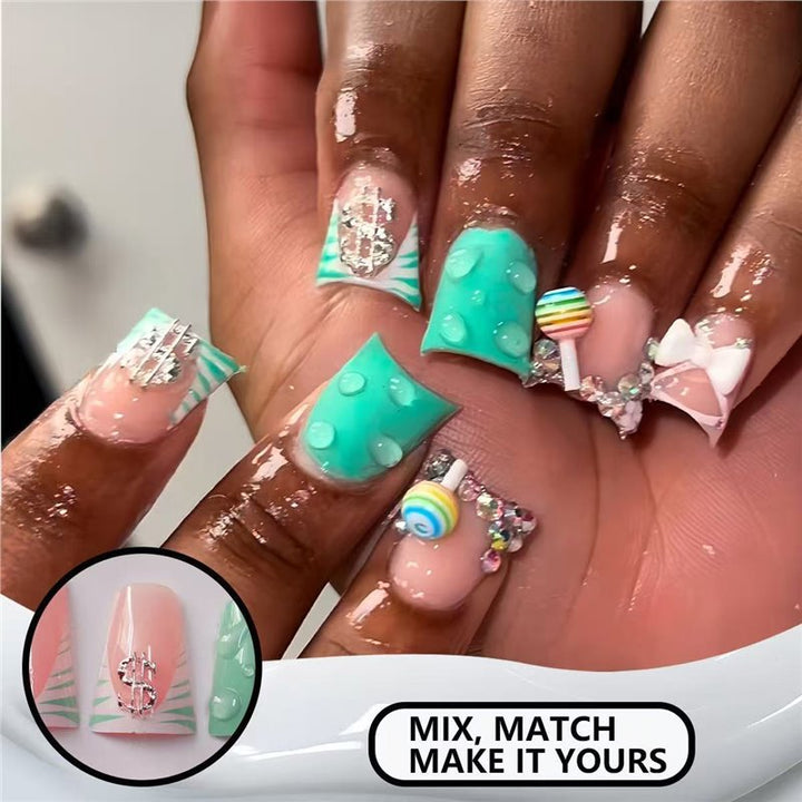 Playful Themed Press-On Nails Stornfield