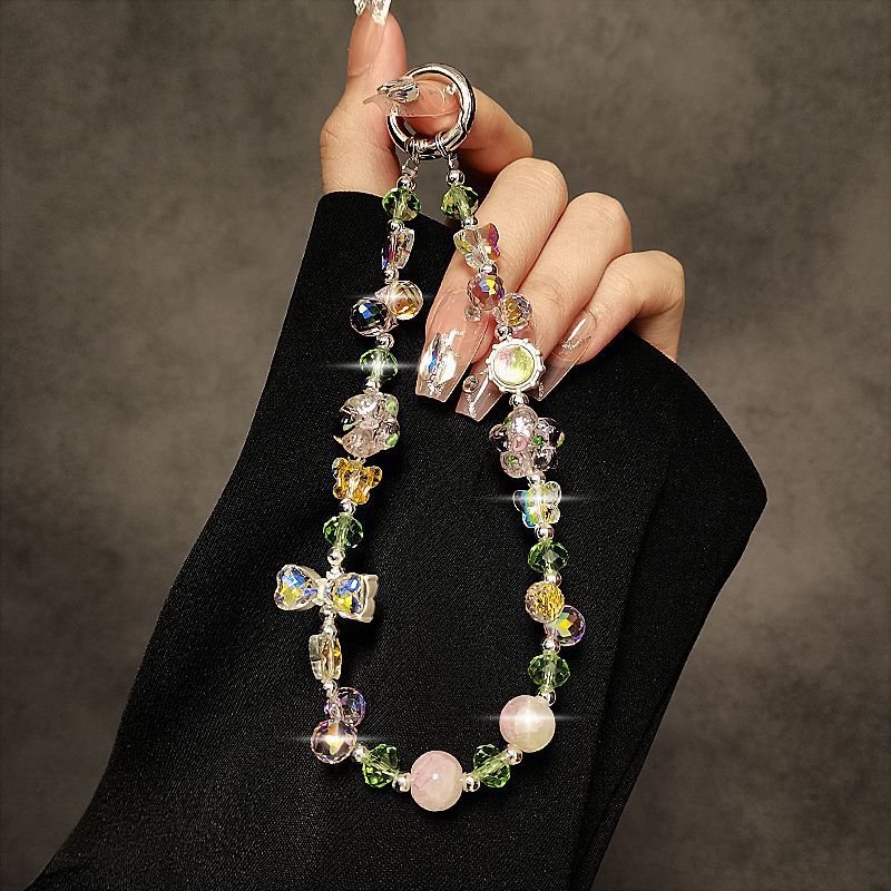 Floral Beaded Charm Keychain Stornfield