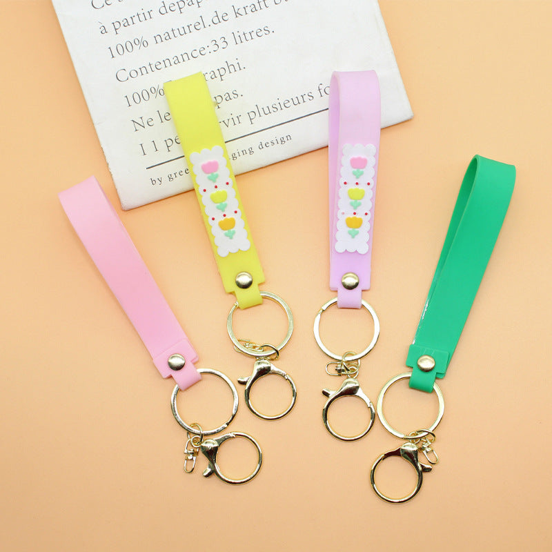 Unisex keychain made of durable silicone with playful design Bowlift