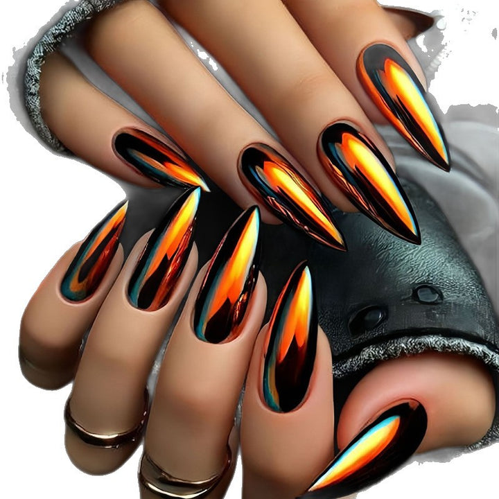 Glossy Stiletto Nail Art Stornfield
