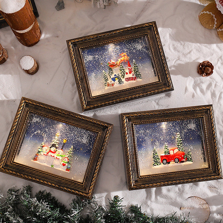 Decorative Christmas motif with snowmen Stornfield
