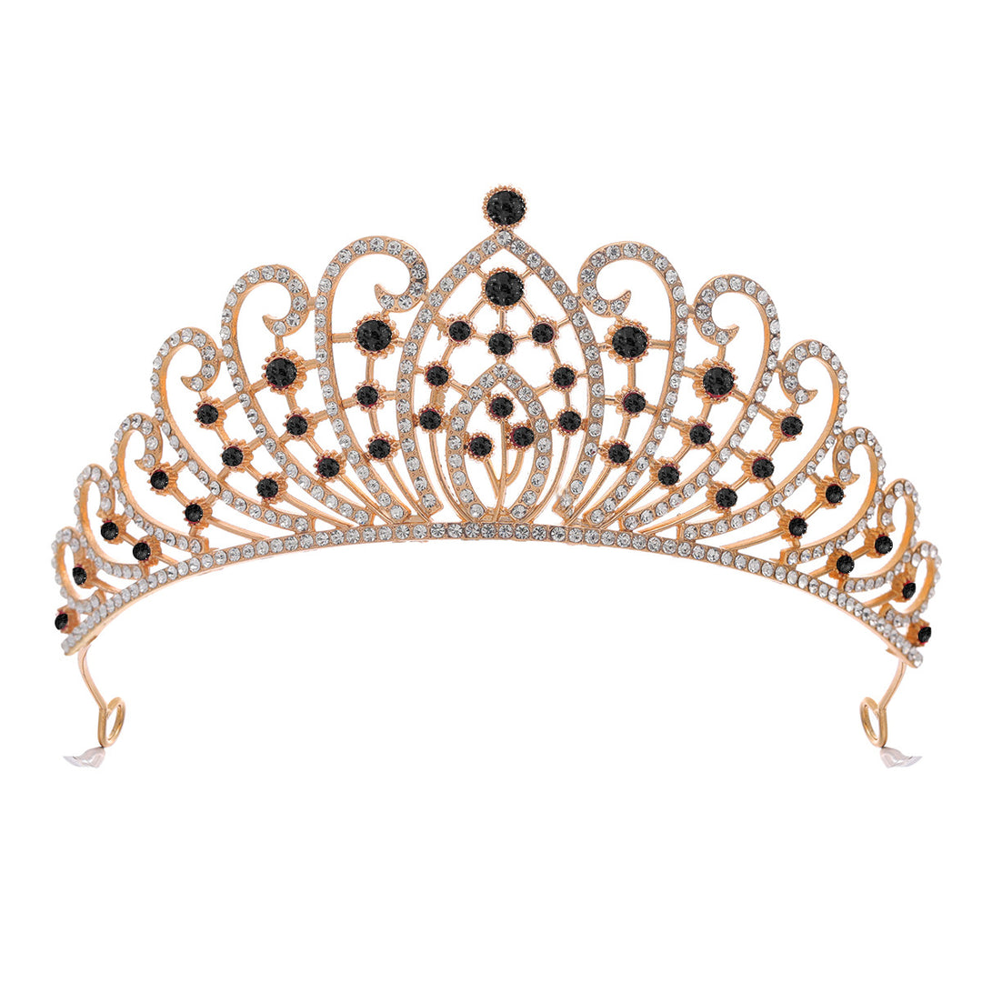 Ladies Elegant Rhinestone Tiara with Floral Details Stornfield