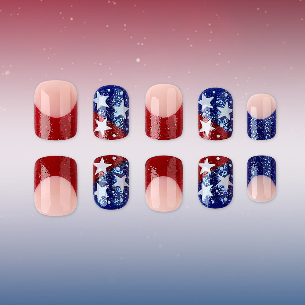 Seasonal Glitter Star Press-On Nails Stornfield
