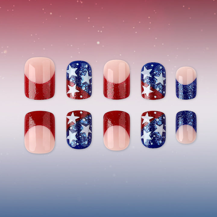Seasonal Glitter Star Press-On Nails Stornfield