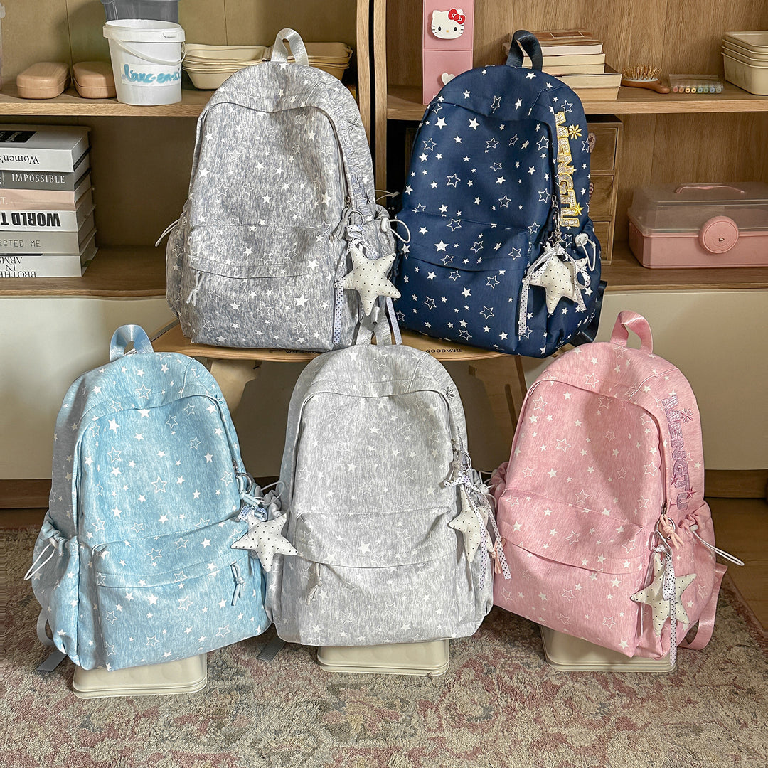 Stylish Star-Embellished Backpack Stornfield