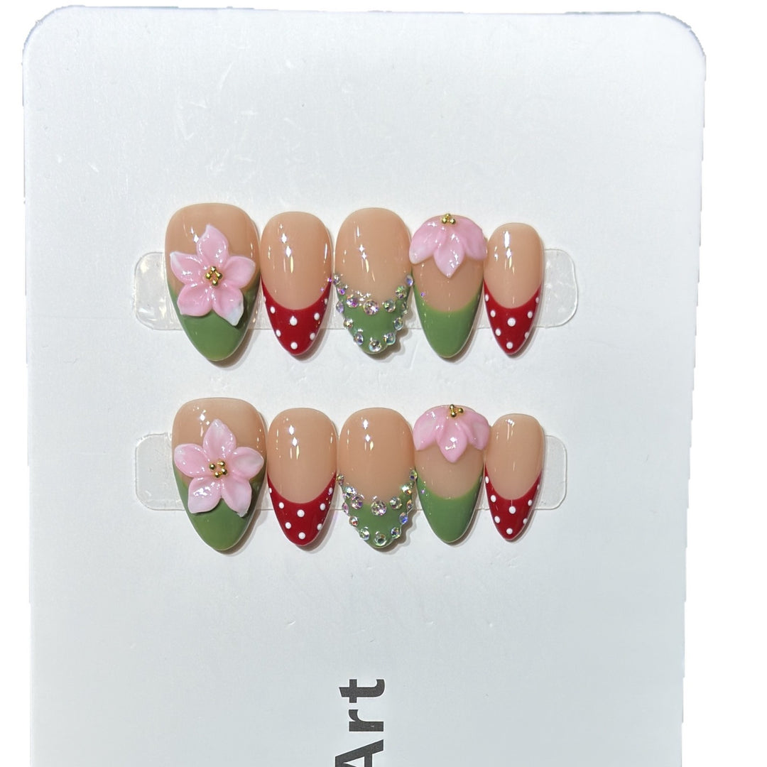 Floral-Themed Decorative Press-On Nail Set Stornfield 1788224030