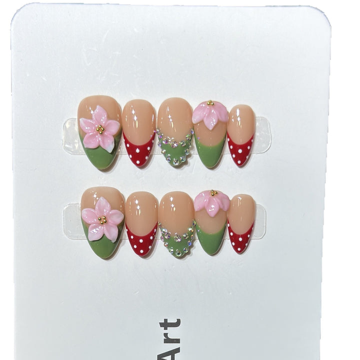 Floral-Themed Decorative Press-On Nail Set Stornfield 1788224030