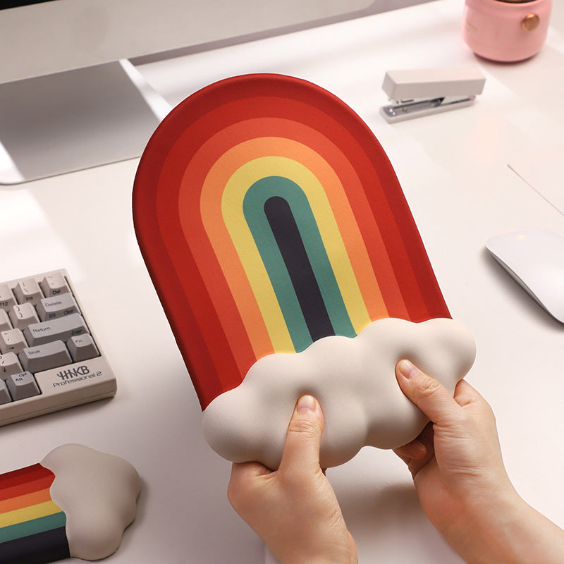 Rainbow-Themed Gel Mouse Pad