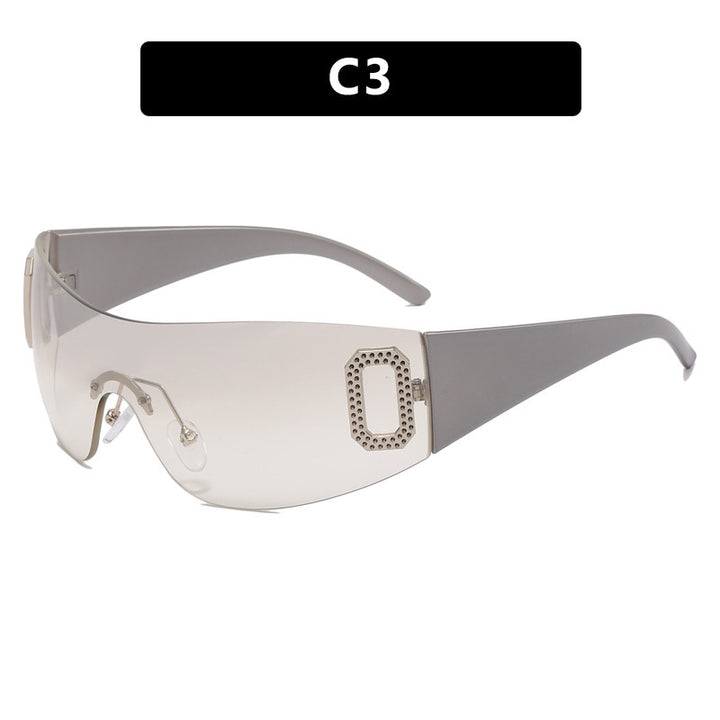 Women's sporty sunglasses in futuristic shield design Stornfield