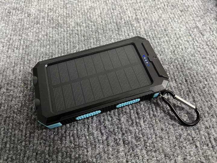 Portable solar power bank with integrated charging plug function Stornfield