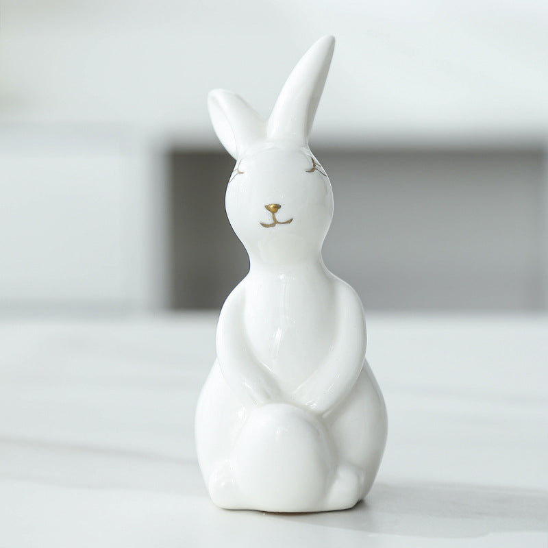 Ceramic Bunny Figurine Stornfeild