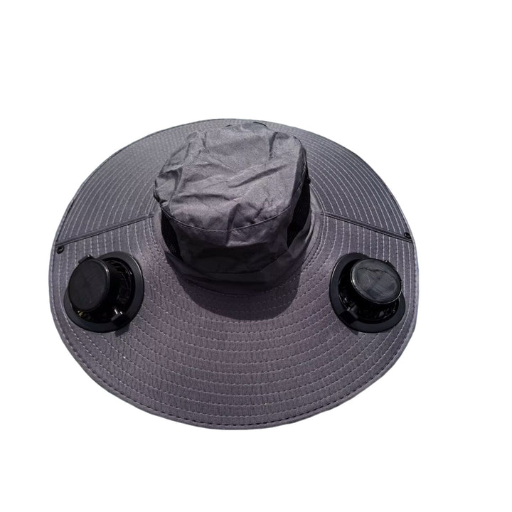 air-cooled sun hat with removable USB fans and wide neck protection Stornfield