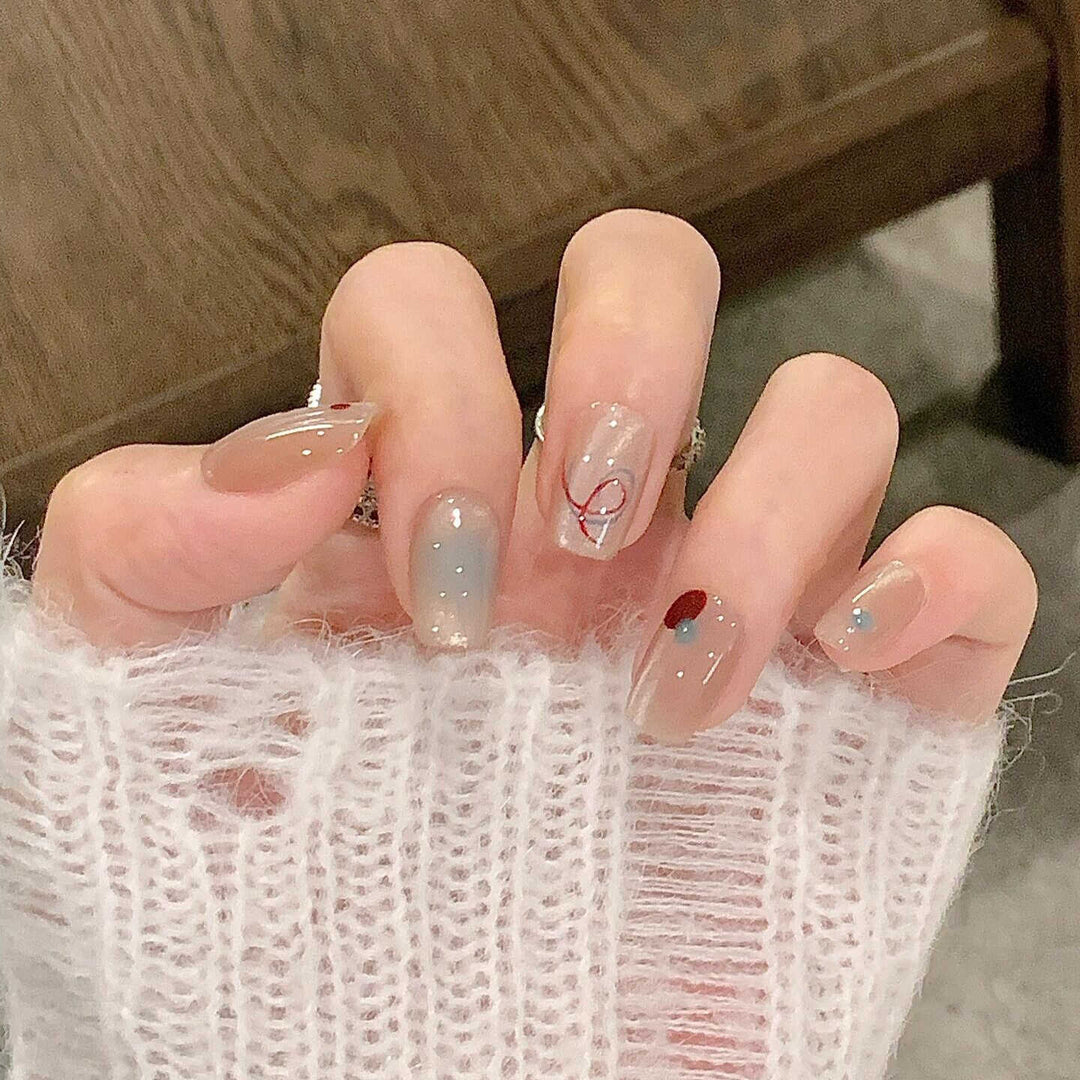 Artificial nails in elegant glitter pattern Stornfield