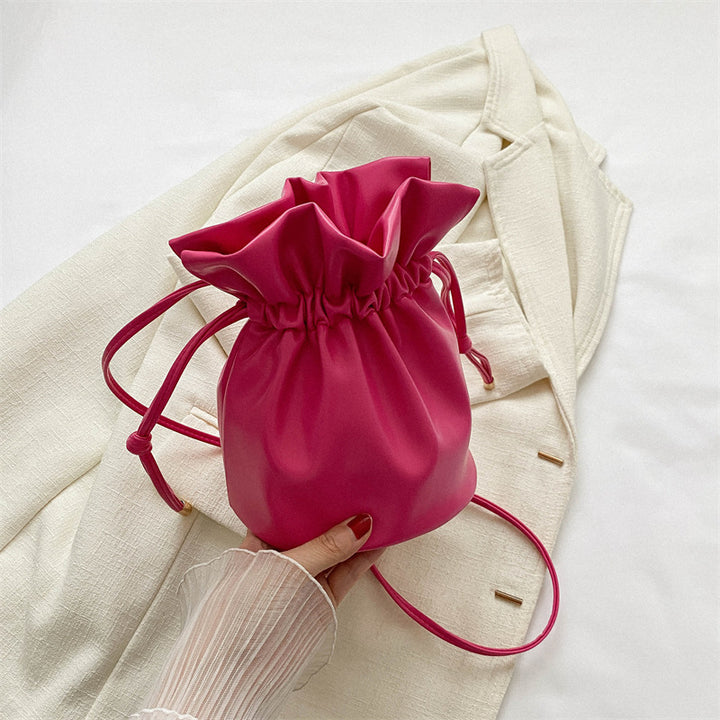Fashionable Drawstring Bucket Bag