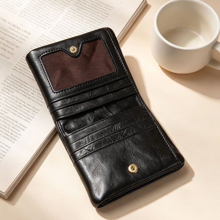 RFID-Blocking Leather Card Wallet