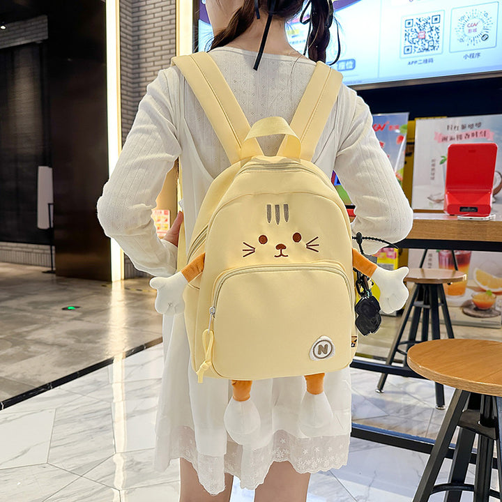 Plush Cat-Themed Backpack Stornfield