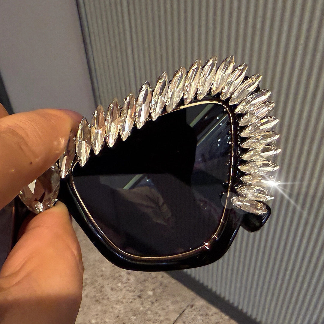 Women extravagant Cat-Eye sunglasses with sparkling crystal tips Stornfield