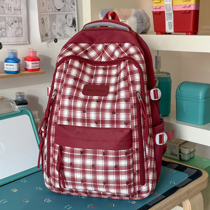 Multi-Functional Checkered Backpack Stornfield