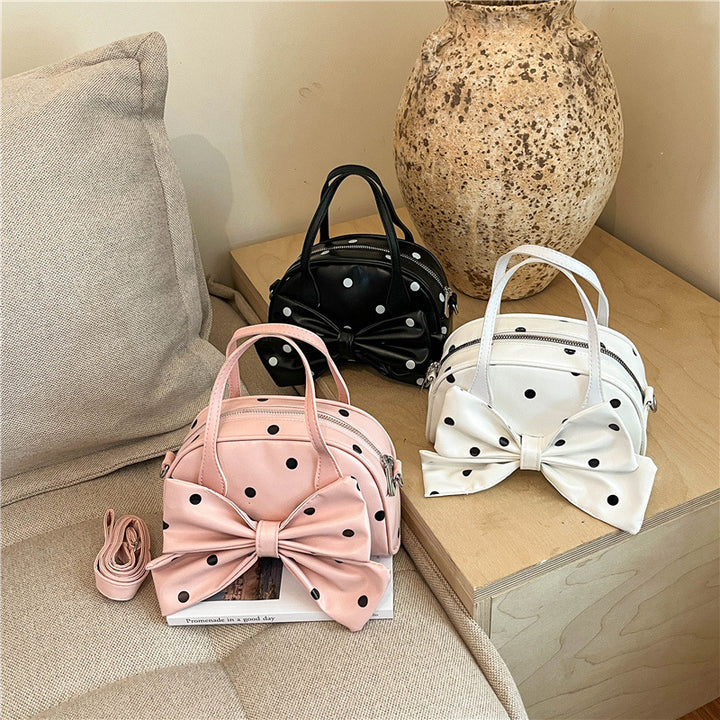 Bow-Embellished Handheld Purse
