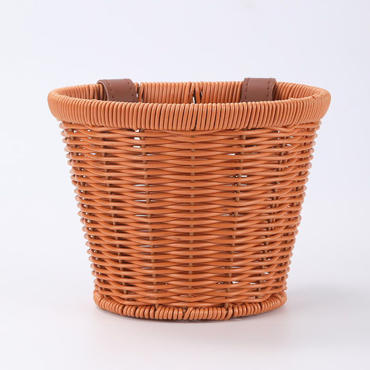 Women’s modern and stylish storage basket with leather handles Stornfield