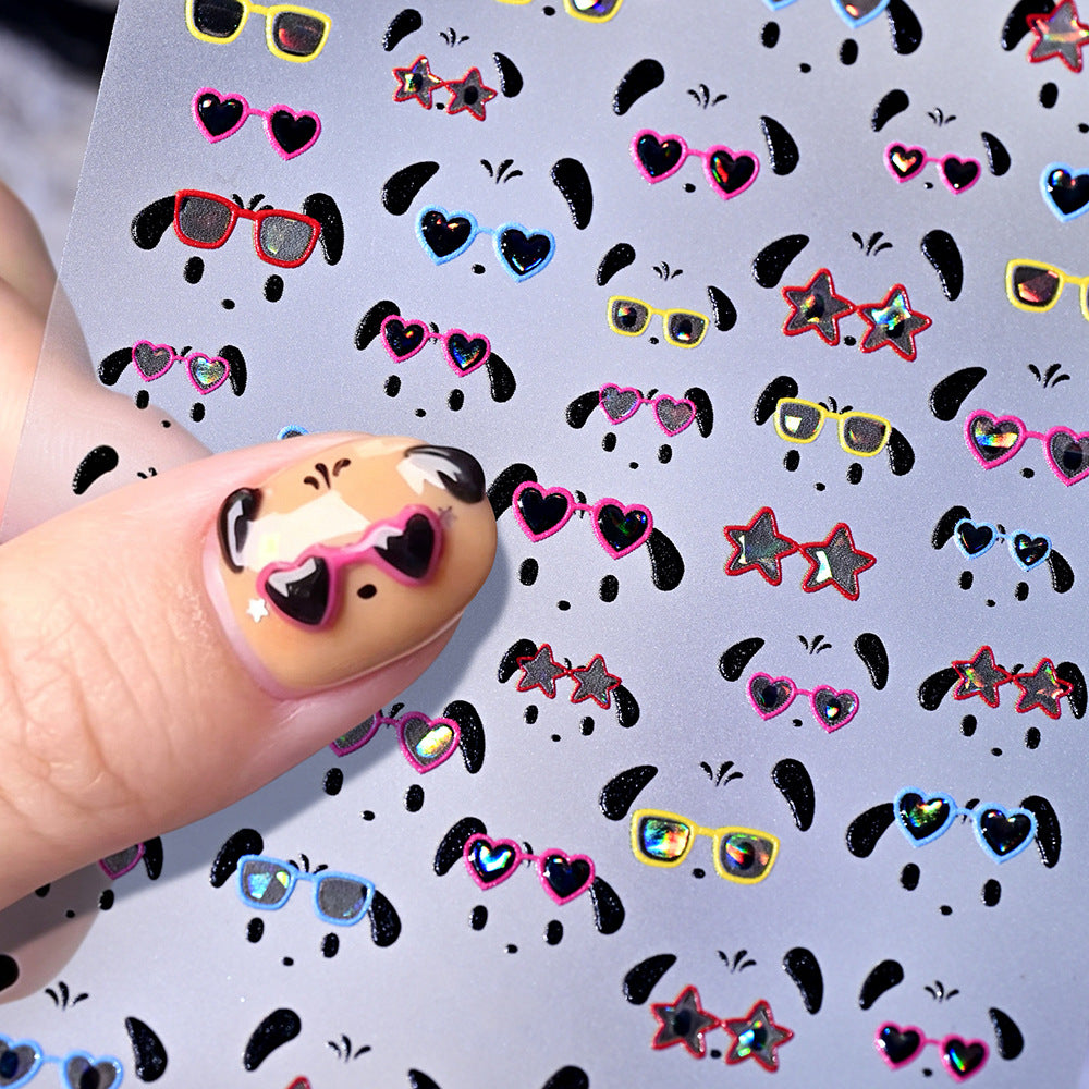 Creative Dog-Themed Nail Art Stickers