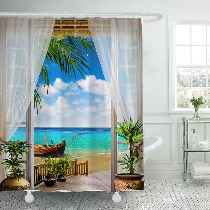 Coastal Escape Shower Curtain Stornfield