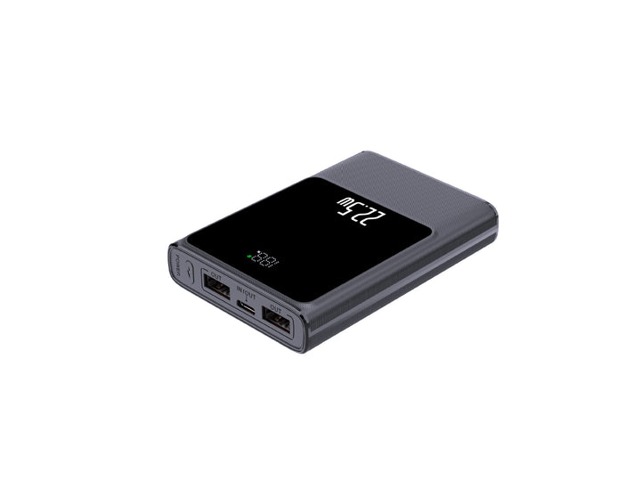 Portable power bank with smart LCD display and dual USB ports Stornfield
