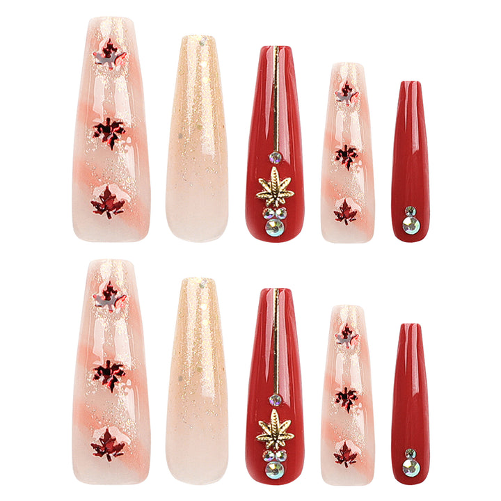 Artistic Nail Extensions with Autumn Motifs Stornfield