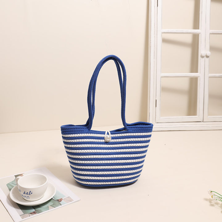 Trendy Basket Bag with Stylish Striped Pattern Stornfield