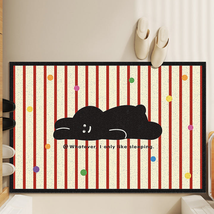 Playful Cat-Themed Welcome Mat