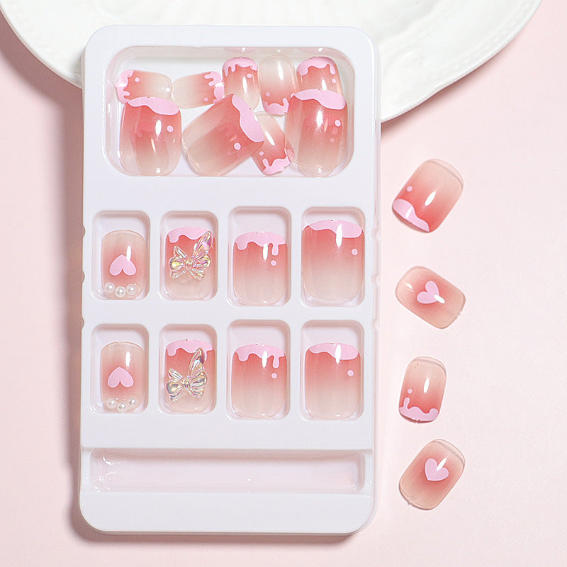 Romantic Heart Design Press-On Nail Set Stornfield